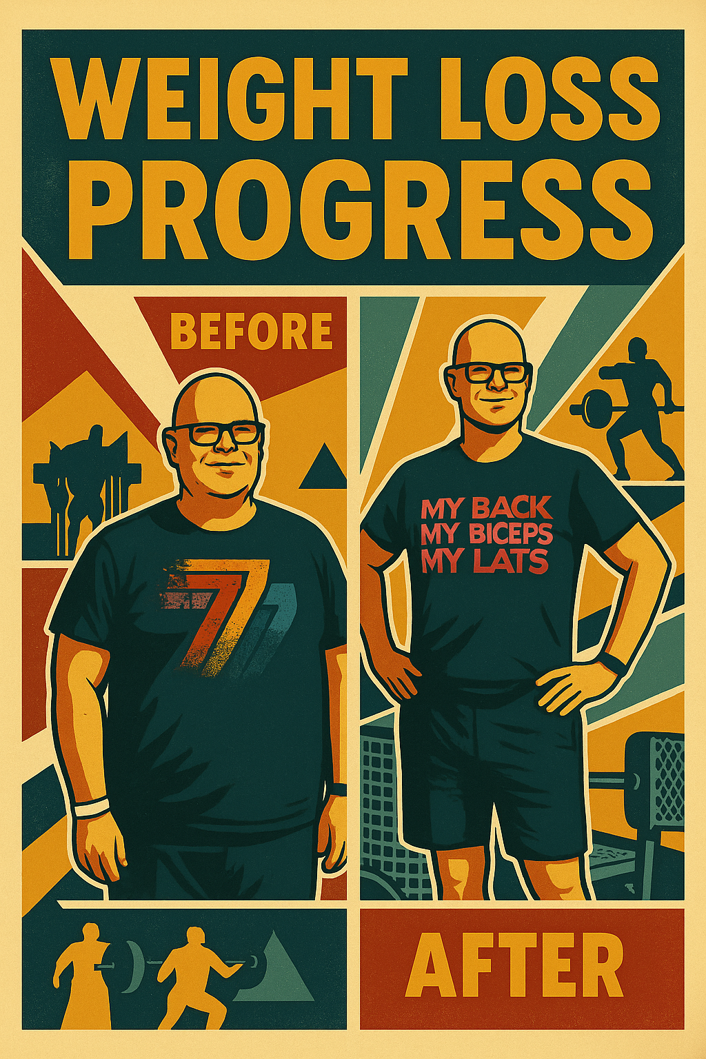 Transformation progress collage